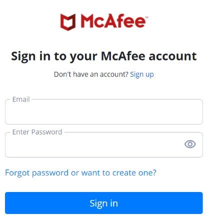 mcafee livesafe sign in